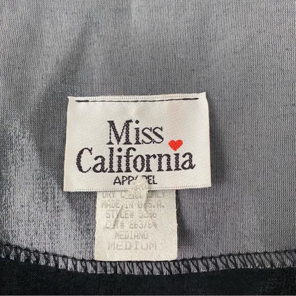 Miss California Apparel Vintage 70s Silver Metallic Zipper Jacket Drawstring MED - Picture 8 of 8